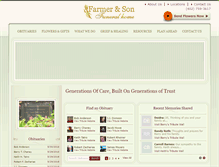 Tablet Screenshot of farmerandsonfuneralhome.com